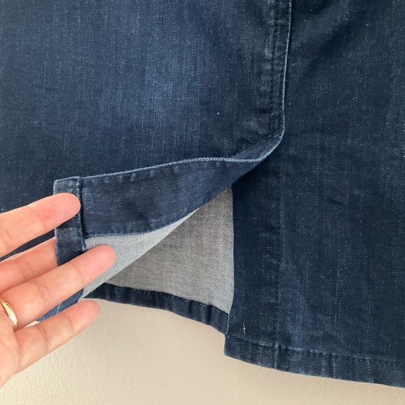 J.Jill Denim Smooth Fit Dark Blue Pencil Skirt - Classic Women's Skirt - Picture 6 of 11